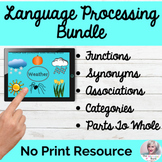 Language Processing Bundle NO PRINT Digital Speech Therapy