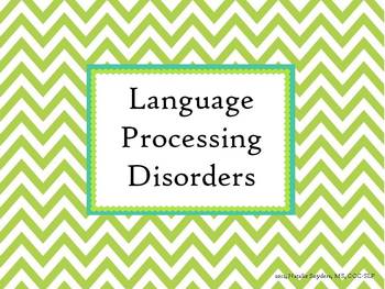 Preview of Language Processing Disorder Powerpoint for Speech Language Pathologists