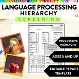 Language Processing Hierarchy Screener