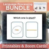 Language Processing Speech Therapy Boom Cards & Printable Bundle