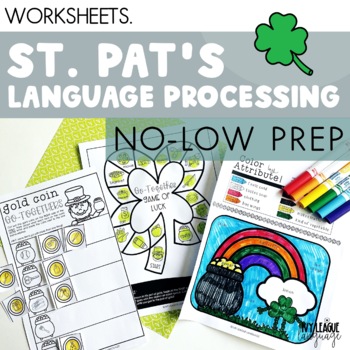 Preview of St. Patrick's Day Language Processing No Prep Worksheets