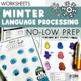 Language Processing Winter Worksheets