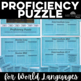Language Proficiency Levels Puzzle for 1st day of Spanish 