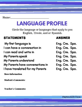 Preview of Language Profile