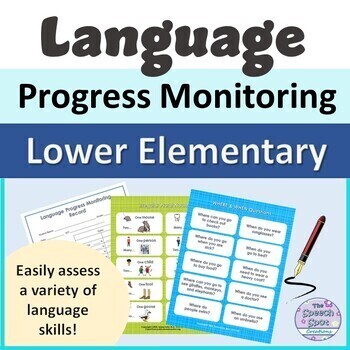 Preview of Speech Therapy Language Progress Monitoring Tool/Screener- Lower Elementary
