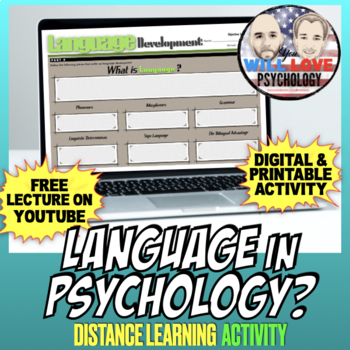 Preview of Language | Psychology | Digital Learning Activity