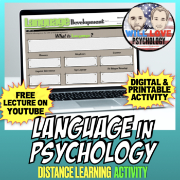 Preview of Language | Psychology | Digital Learning Pack