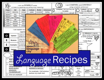Preview of Language Recipe Cards