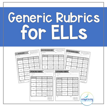 Preview of Language Rubrics for Listening, Speaking, Reading, & Writing {ELL/ESL}