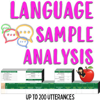 Preview of Language Sample Analysis Database (Google Sheets)