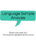 Language Sample Analysis Worksheet