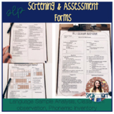 SLP Screening and Assessment Forms (Language Analysis, Obs