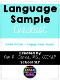 Language Sample Checklist