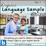 Language Sample Digital Toolkit, BOOM Cards Speech Therapy