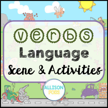 Preview of Verbs Picture Scene for Speech Therapy - Language Scene