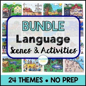 Preview of Picture Scenes for Speech Therapy - Language Scenes and Activities Bundle