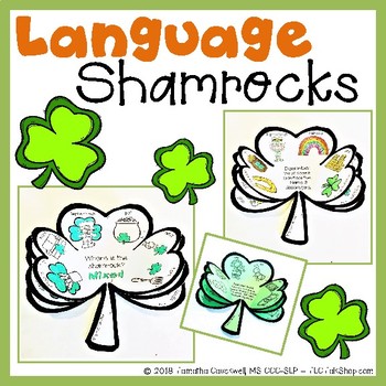 Preview of Language  Shamrocks: Speech and Language Shamrock Crafts