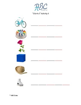 Preview of Language "Silent e" Worksheet 4