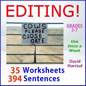 language arts editing worksheets