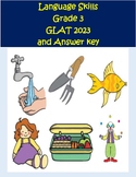 Language Skills Grade 3 GLAT 2023 and answer key