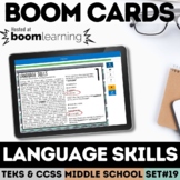 Language Skills & Context Clues Task Cards Digital Boom Cards