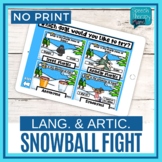 No Print Language & Articulation Snowball Fight | Grammar 