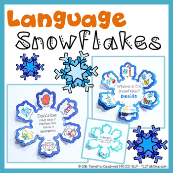 Preview of Language Snowflakes: Snowflake Crafts for Language