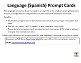 Language (Spanish) Classroom Prompt Cards_ESL_ELL