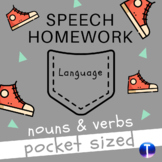 Language Speech Therapy Homework: Nouns and Verbs