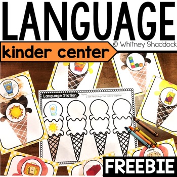 Preview of Language Center FREEBIE for Kindergarten