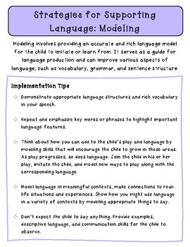 Preview of Language Strategy Handouts