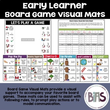 Preview of Language Supported Board Game Visual Mats | Early Learner 