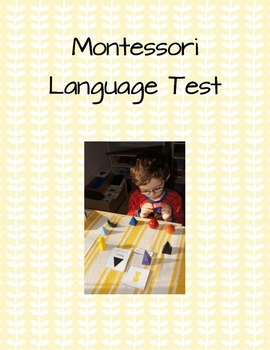 Preview of Montessori Language Test