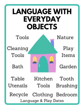 Preview of Language With Everyday Objects Bundle w/Parent Handouts