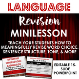 Language/Word Choice Minilesson - Perfect for revision dur
