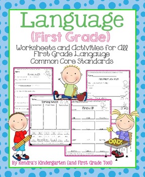 language worksheetsactivities first grade common core tpt