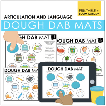 Preview of Language and Articulation Play Dough Mats Speech Therapy