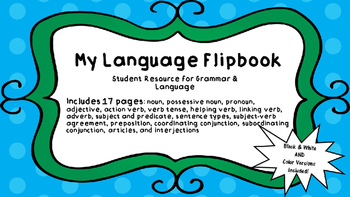 Preview of Language and Grammar Resource Flipbook