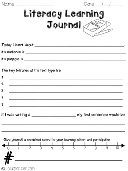 Language and Literacy Learning Journal by Courtney-Elise | TpT