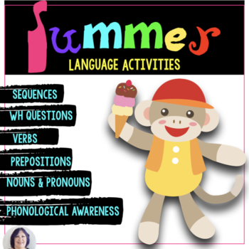 Preview of Summer Expressive and Receptive Language Activities Speech Therapy