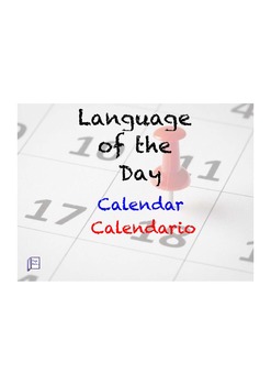 Preview of Language of the Day Calendar Flipchart