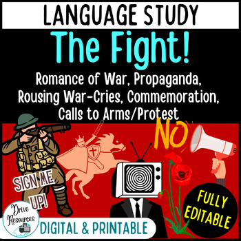 Preview of Language of the FIGHT - Romanticizing War - Propaganda - Protest and more