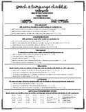 Language skills Checklists (Missouri Learning Standards) B
