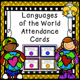 Languages of the World Attendance Cards