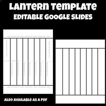 Preview of Lantern Template -Editable Google Slides -Halloween, Christmas, New Years Craft