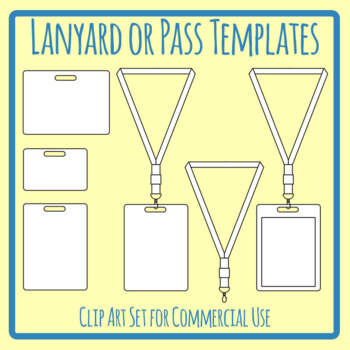 lanyard pass clip art