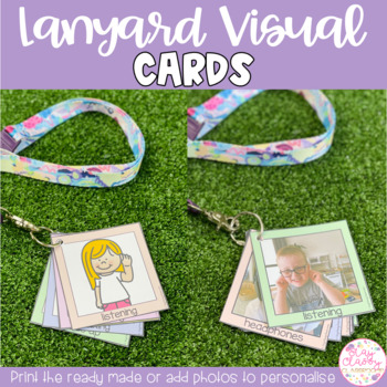 Preview of Lanyard Visual Cards | Ready to Print and Editable