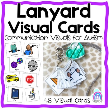 Preview of Lanyard Visual Cue Cards for Special Education | Communication for Autism