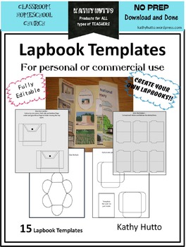 Preview of Lapbook Templates for personal or commercial use