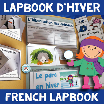 Preview of French Winter Activities Lapbook | Lapbook d' HIVER français | pour l'hiver